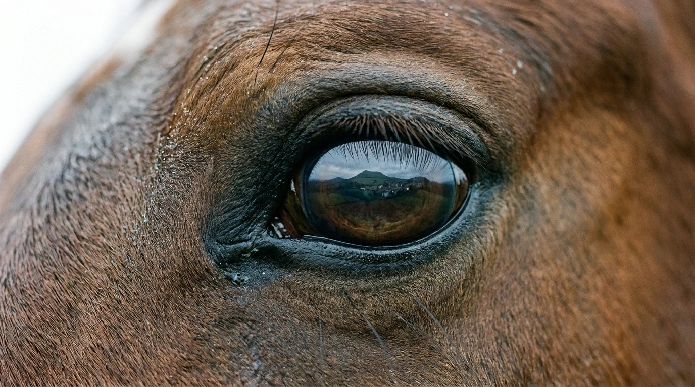 Un regard de cheval au Écurie De La Condamine, Ludesse